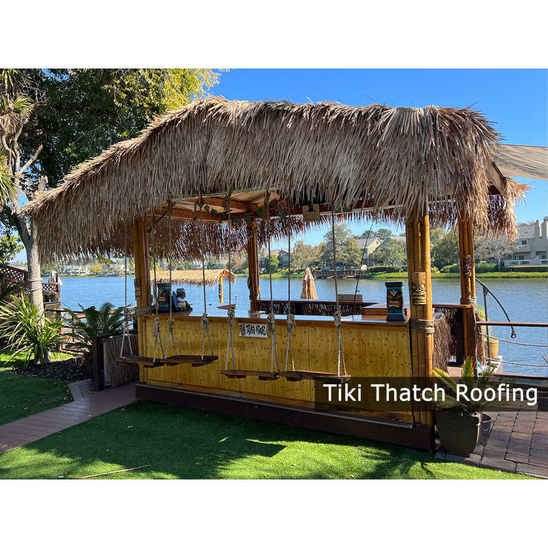 Natural Mexican Palm Thatch Runner Roll for Tropical Decor