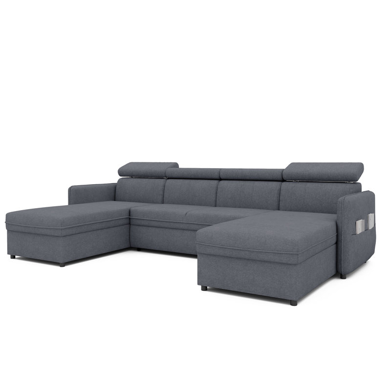 5 Seater Sofa Bed, Dark Grey