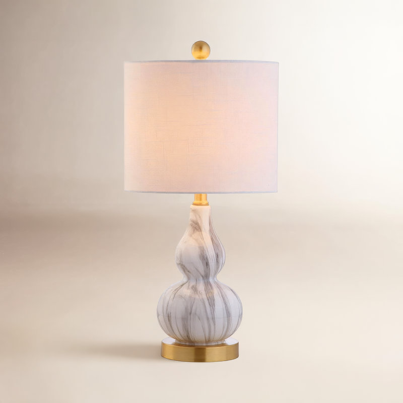 Lampe de table 20,5 "Galliano, Noir / blanc