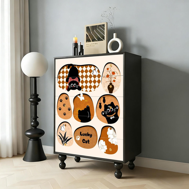 Ceridwen Solid Wood 5 - Drawer Accent Chest