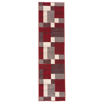 Tapis rouge / gris Allyne
