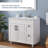 36'' Matte White Modern Free-Standing Single Bathroom Vanity With Ceramic Pot