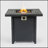 28-Inch Iron Square Propane Fire Pit Table