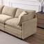 105" Modular Sectional Couch,Upholstered Soft Chenille Fabric Sofa,3 Seater With Ottoman L Shape Sofa Coffee