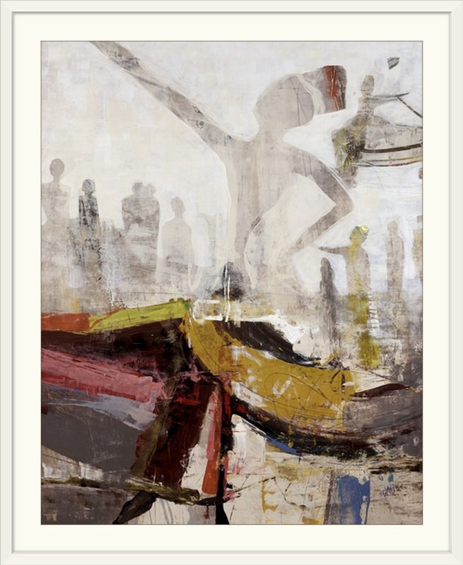 Tolya «Dervish Dance», reproduction d'art Aniha, H 23 po x l 20 po x P 1 po, Cadre blanc