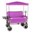 Chariot utilitaire 3-en-1 pliable avec banquette mauve