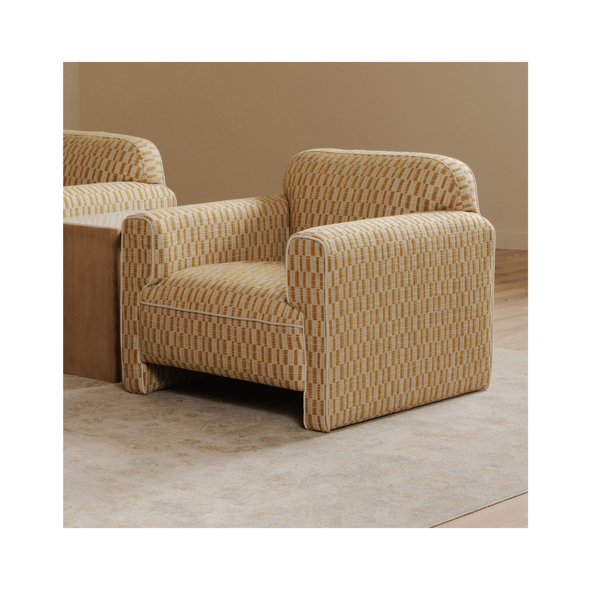 Bieke Accent Chair Chartreuse, Green, Abstract