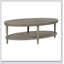 Table basse ovale avec tablette, style campagnard classique, durable et élégante pour les espaces de vie modernes