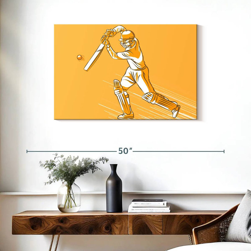 Cricket Hit, 24" H x 36" W