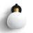 Anderle 1 Light Black & Aged Brass Wall Mount