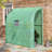 7' X 3' X 7' Lean To Greenhouse, Walk-In Green House, Plant Nursery With 2 Roll-Up Doors And Windows