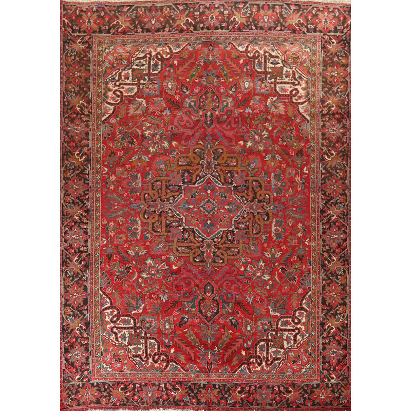 Tapis géométrique fait à la main 10 x 13