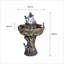 Fontaine d'extérieur rustique de 26,7 po Fountains, pour jardin, patio, béton | Ciment