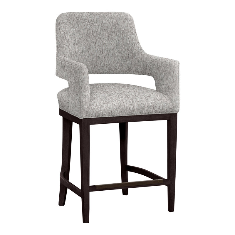 Tabouret de bar et de comptoir Josie, Espresso, Fumée 9508, Tabouret de comptoir (siège d'une hauteur de 26,5