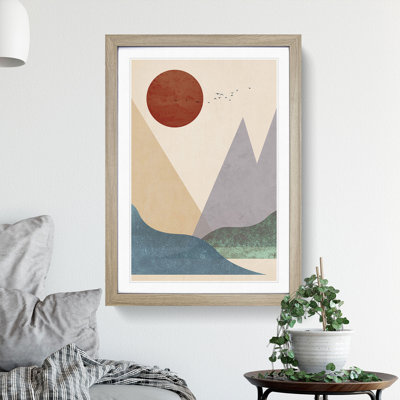 Abstract Modern Landscape - Picture Frame Graphic Art