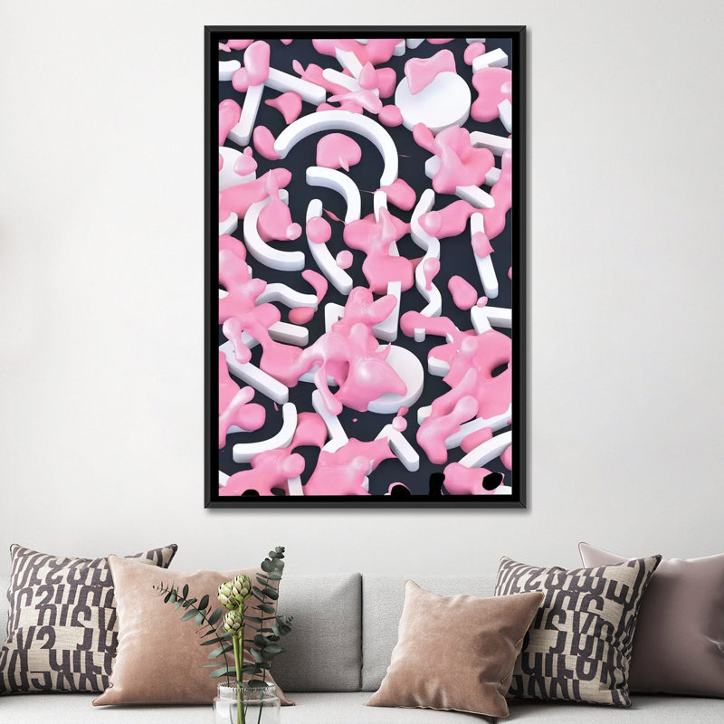 « rose bubble pattern » par danny fabrice, reproduction d’impression sur toile tendue, H 26 po x l 18 po x P 1,5 po
