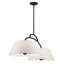 Luminaire suspendu charbon 6 lumières Lyutcho