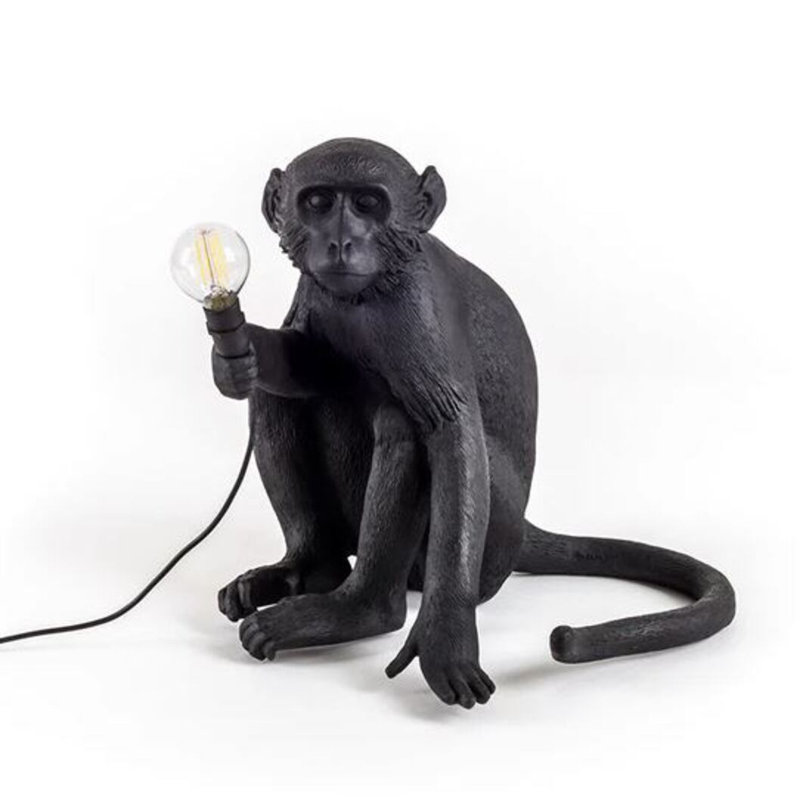 Reena Resin Table Lamp, Black