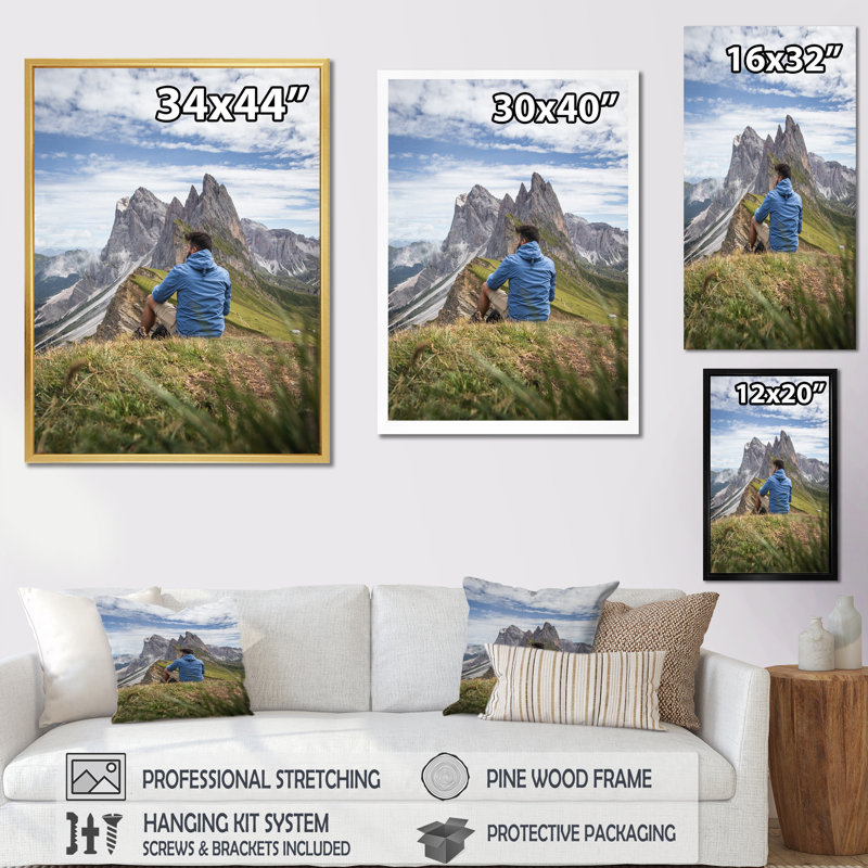 «Mountain Randonnées Views Tranquility I», reproduction sur toile, Toile tendue, H 20 po x l 12 po