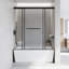 Porte de douche coulissante double sans cadre en aluminium l 60 po x H 62 po