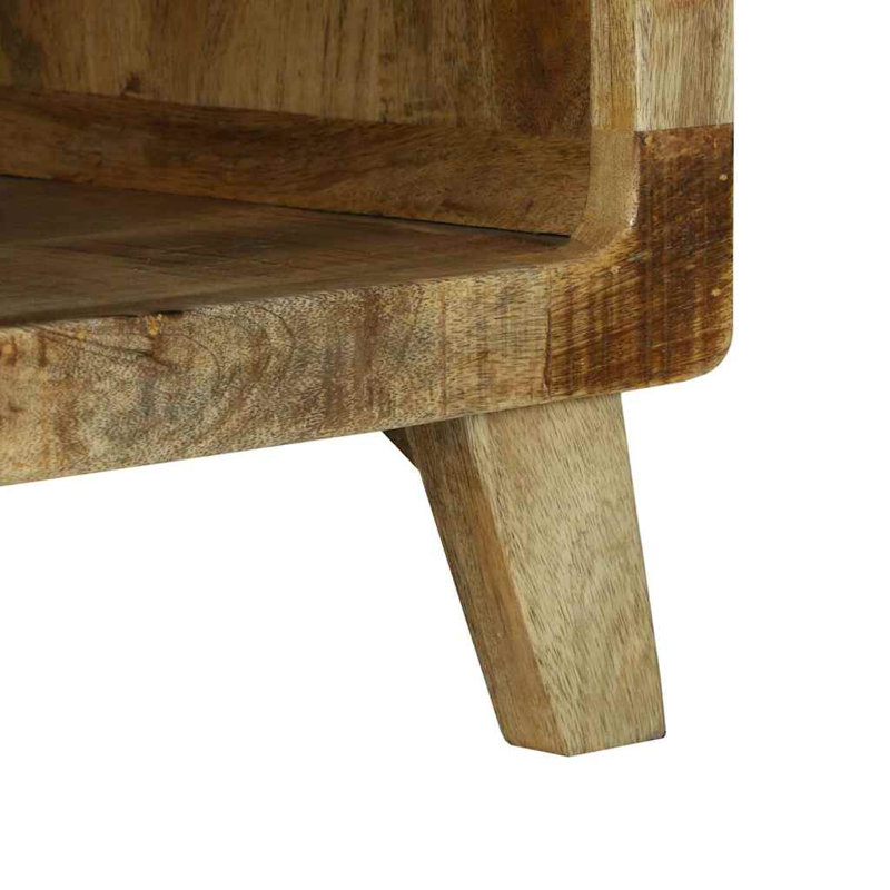 Solid Wood Coffee Table with Storage, Natural