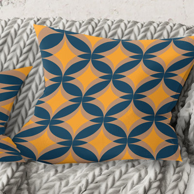 Abstract Retro Design III - Mid-Century ModernPrinted Throw Pillow