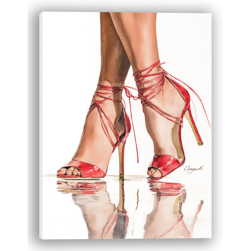 «Red Elegance», art mural sur toile tendue
