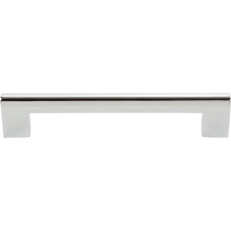 Round Rail Bar pull, Polished Chrome, 7 9/16"