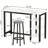 3 - Piece Counter Height Bar Table Set With 2 Upholstered Stools-1195491857-1195399876