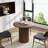 Pedestal Elegant Wood Texture Round Dining Table-483468001-483467935