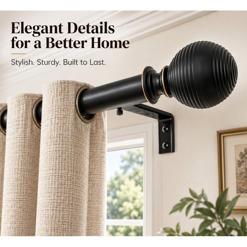 Black Curtain Rods for Windows