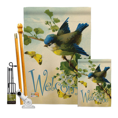 Double Sided 40'' H x 28'' W Polyester Animal Flag Set