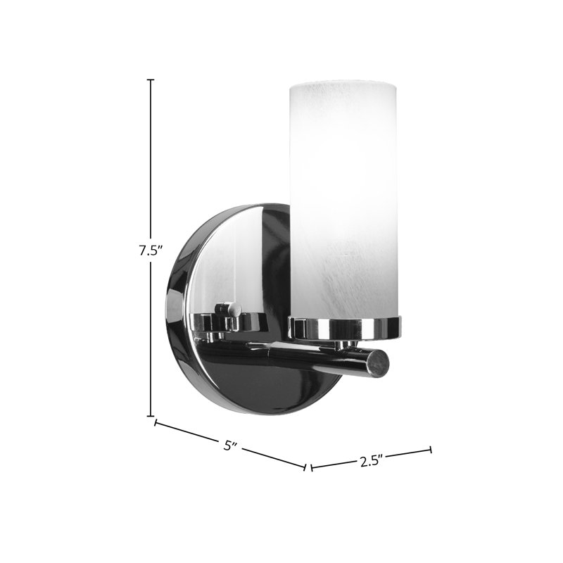 Nevena Wall Sconce Shown With 2.5” Glass, Chrome, Colorful