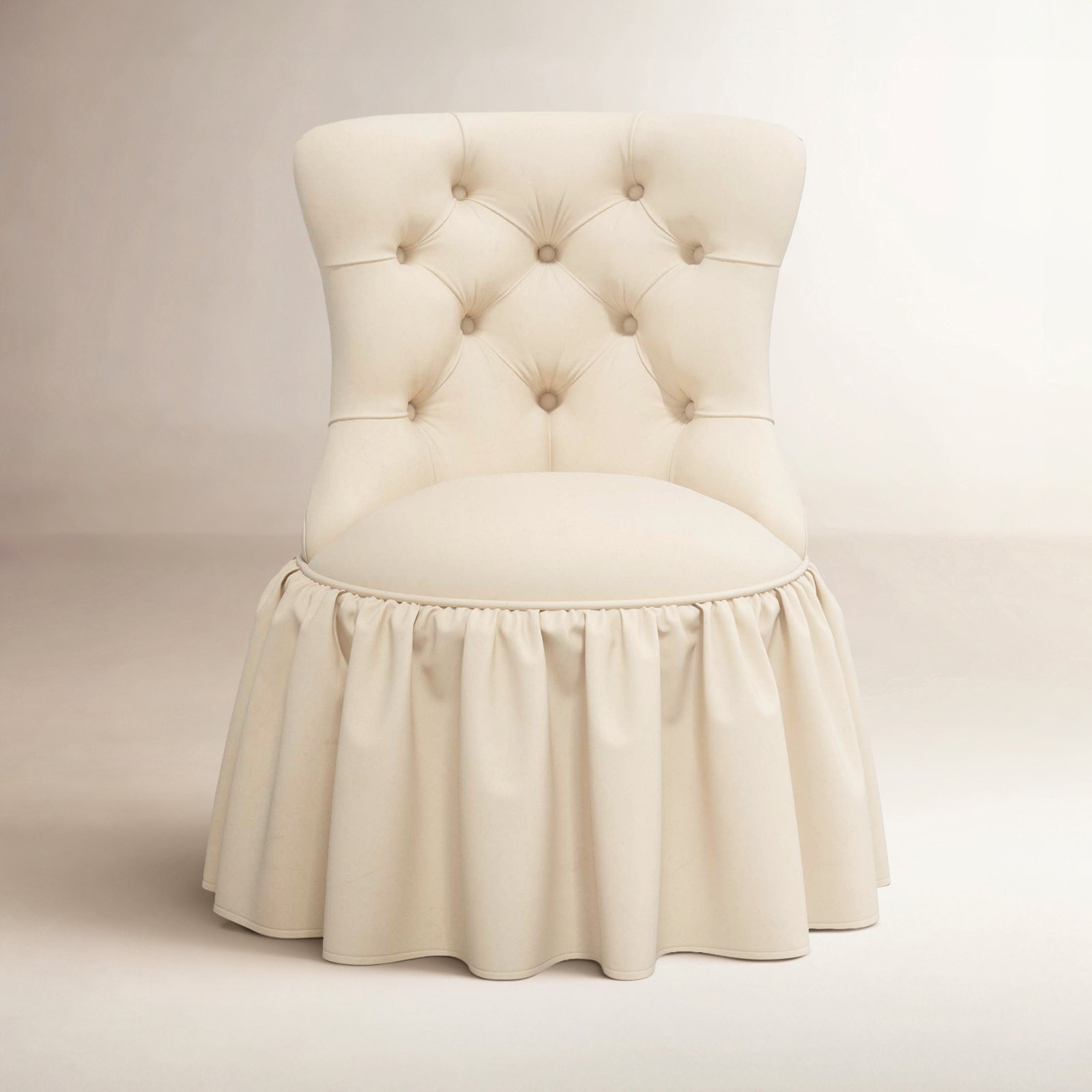 Minnie Upholstered Side Chair, Classic Pearl Performance Velvet