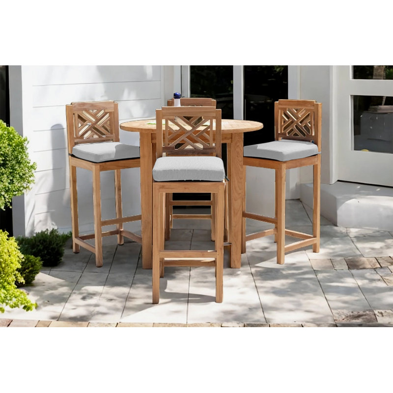 Monterey Solid Wood Bar Set with Stools, Sapphire