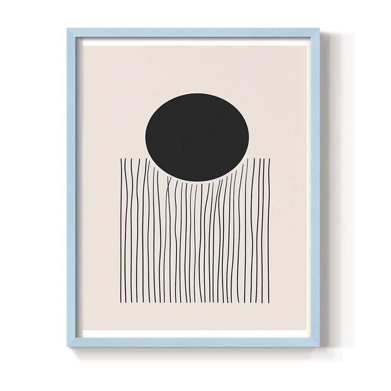 «Abstract Abstract», reproduction encadrée - prêt à accrocher, Bleu, H 14 po x l 11 po