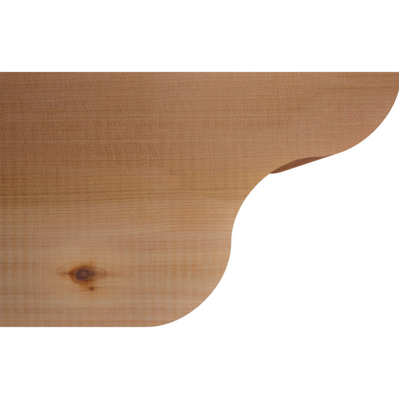 Queue de chevron lisse Carmel, Cèdre rouge de l'Ouest, 8"H x 5 1/2"W x 12"L