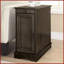 Table basse transitionnelle en placage de bois gris avec prise USB, porte-gobelet coulissant et amp; Armoire de rangement-121049640