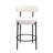Woker Modern Sherpa Counter Height Stools Set of 2, Uphsoltered 26" Seat Height Barstools with Brushed Brass Metal Legs Round Low Back Kitchen Stools with Footrest for Dining Room,-236117405