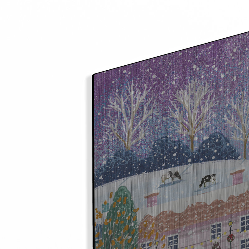  «Noël dans la communauté» par Elle Media Group SA, art mural en métal, 36 po x 36 po, H 36 po x l 36 po