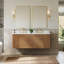 Meuble-lavabo mural double en chêne scandinave de 60 po Francesca-134547460-134547461