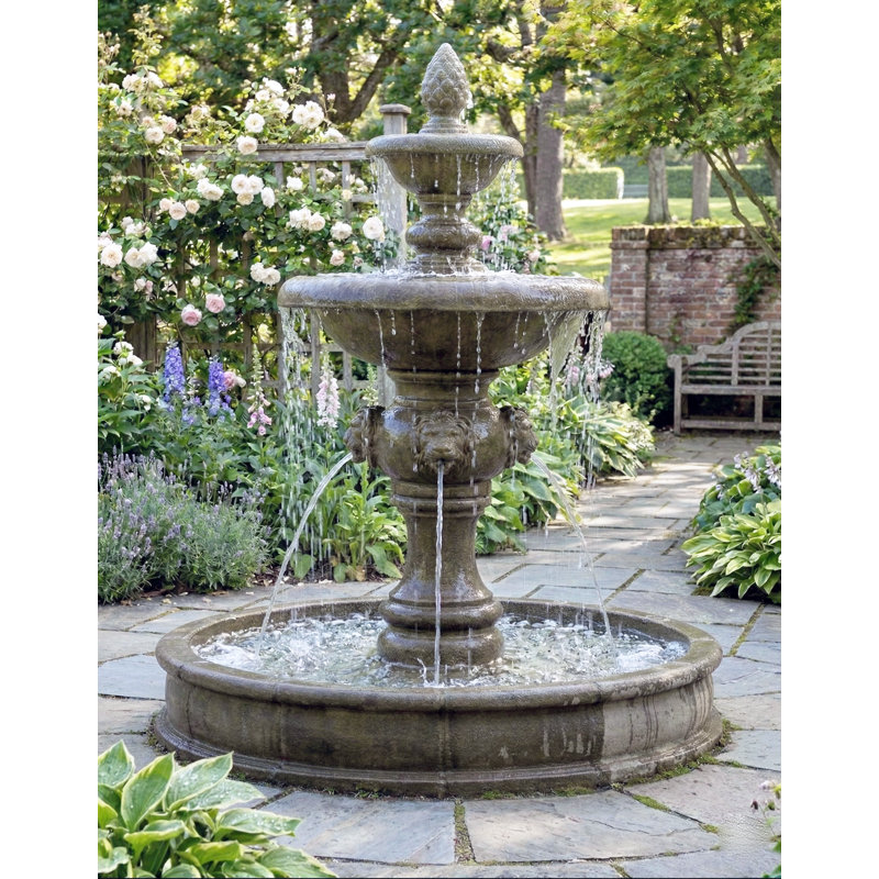 Fontaine d'étang à deux niveaux Charlemont