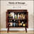 Vintage Rattan Decorated Sideboard Buffet Cabinet With Ample Storage, For Dining Room, Living Room, And Hallway-646822860
