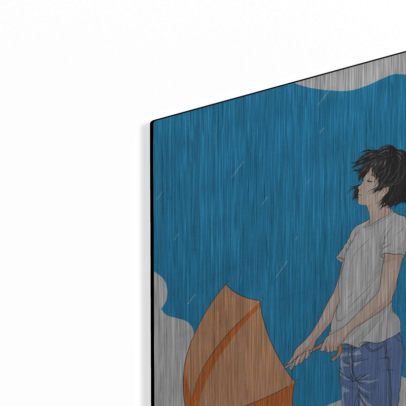 Art mural luxueux «After the Rain» par Sai Tamiya, art mural en métal, 12 po x 16 po