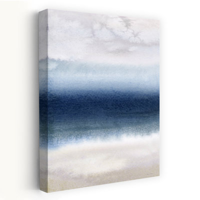 Misty Bay II, affiche murale abstraite contemporaine minimaliste côtière