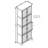 72.4" Tall Storage Cabinet Tall Storage Cabinet With 8 Doors And 4 Shelves ,Bookshelf Living Room, Kitchen, Dining Room, Office  Freestanding Storage Cabinet, WHI-1589177306