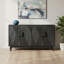 Armoire de rangement moderne noire Mid-Century