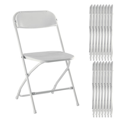 Ensemble de chaises pliantes empilables en plastique / résine (ensemble de 16)