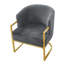 Chaise d'appoint luxueuse et moderne, fausse fourrure de lapin, structure en métal doré, pour le salon et le bureau