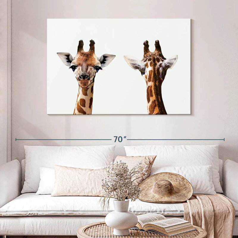 Giraffe Front And Back Portrait, 32" H x 48" W